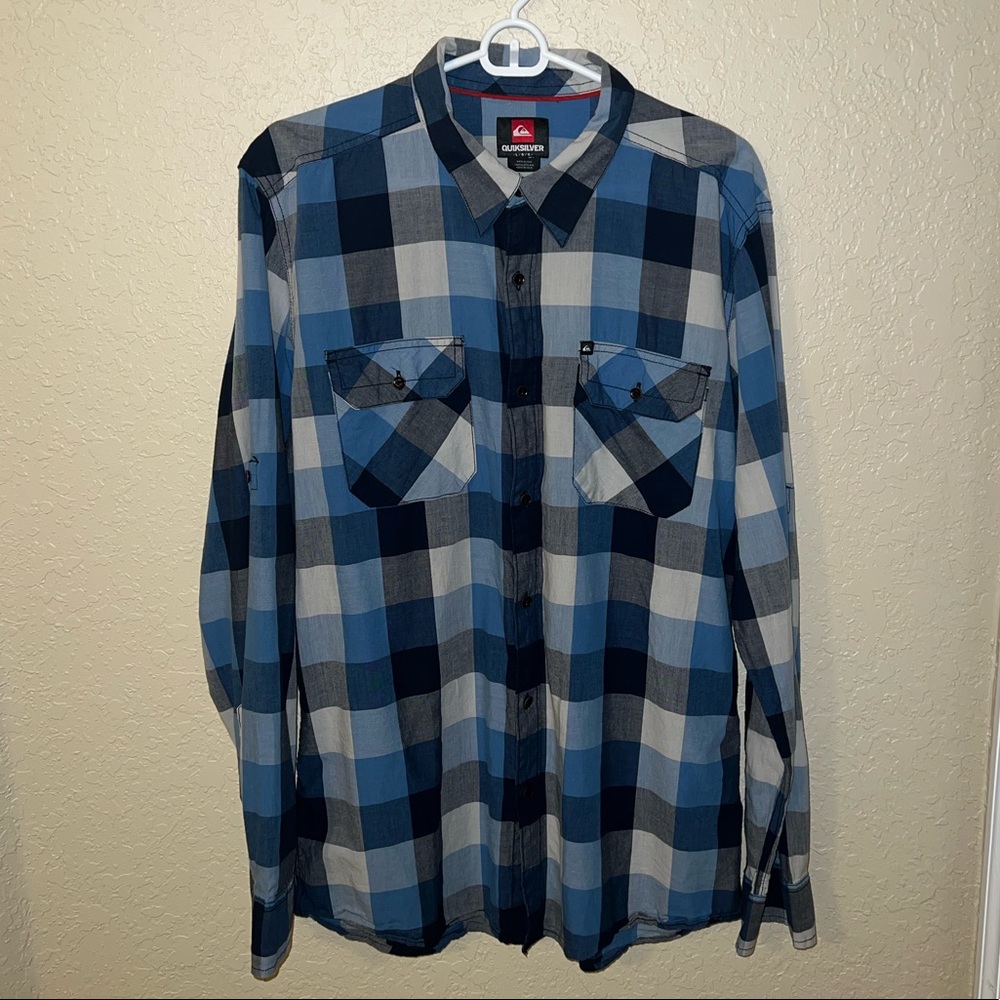 Blue Quicksilver Flannel (Mens Large)